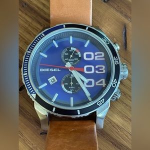 Diesel Men’s Watch with Leather Band
